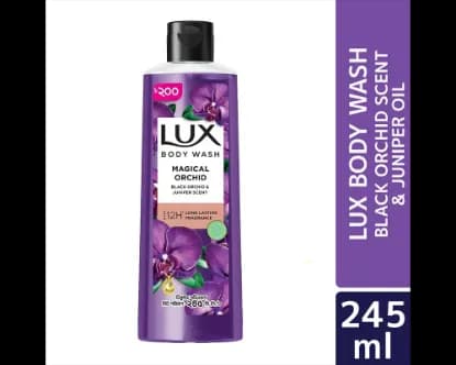 lux body wash black orchid scent and juniper oil 245ml